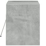 vidaXL Meuble TV mural avec lumières LED gris béton 80x31x35 cm