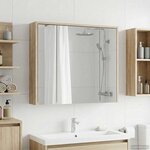 vidaXL Armoire Miroir de Salle de Bain Chêne Sonoma