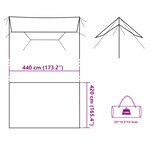 vidaXL Bâche de camping bleu 420x440 cm imperméable