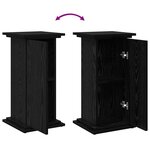 vidaXL Support d'affichage avec stockage Chêne noir 31 x 30 x 60 cm