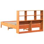 vidaXL Lit bibliothèque sans matelas cire marron 120x200 cm pin massif