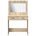 vidaXL Coiffeuse Chêne sonoma 78.5 x 41 x 135 cm Bois d'ingénierie