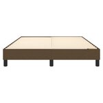 vidaXL Cadre de lit à ressorts marron foncé 140x200 cm tissu