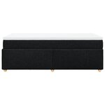 vidaXL Sommier à lattes de lit avec matelas Noir 90x200 cm Tissu