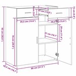 vidaXL Meuble de rangement Chêne 80x42 5x93 5 cm Bois d'ingénierie