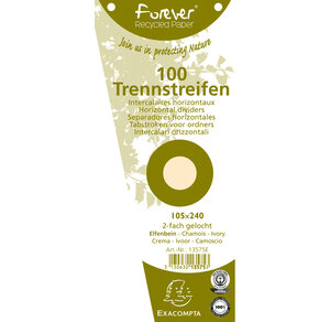 Paquet de 100 intercalaires trapèze 105 x 240 mm Perforation 2 trous Blanc x 6 EXACOMPTA