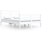 vidaXL Cadre de lit sans matelas blanc bois de pin massif 140x200 cm