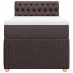 vidaXL Sommier à lattes de lit avec matelas Marron foncé 90x190 cm