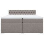 vidaXL Sommier à lattes de lit avec matelas Taupe 200x200 cm Tissu