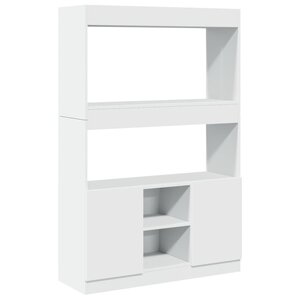 vidaXL Buffet haut blanc 92x33x140 cm bois d'ingénierie