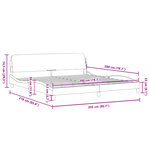 vidaXL Cadre de lit sans matelas bleu 200x200 cm tissu