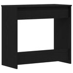 Bureau vidaXL Noir en Chêne 80x40x75 cm en Bois d'ingénierie
