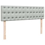 vidaXL Cadre de lit ottoman et matelas gris clair 140x190 velours
