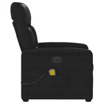 vidaXL Fauteuil inclinable de massage électrique noir tissu microfibre