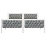 vidaXL Cadre de lit Gris clair 160 x 200 cm Pin massif