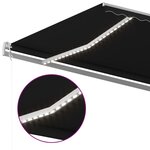 vidaXL Auvent automatique et capteur de vent/LED 500x300 cm Anthracite