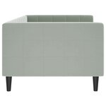 vidaXL Lit de repos sans matelas gris clair 90x200 cm velours
