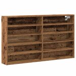 vidaXL Cabinet d'Affichage avec étagère Bois Ancien 100 x 15 x 58 cm
