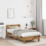 vidaXL Cadre de lit Bois Ancien 193 x 95 x 88 cm Chêne Massif