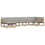 vidaXL Ensemble de canapés d'extérieur 7 pc Blanc et gris clair