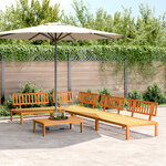 vidaXL Salon palette de jardin 5 Pièces bois d'acacia massif