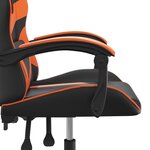 vidaXL Chaise de jeu Noir et orange Similicuir