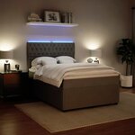 vidaXL Sommier à lattes de lit et matelas Gris clair 140x200cm Velours