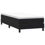 vidaXL Sommier à lattes de lit sans matelas noir 90x220 cm velours