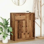 vidaXL Buffet avec tiroir vieux bois 71x35x84 cm bois d'ingénierie