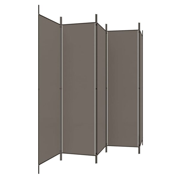 vidaXL Cloison de séparation 5 panneaux Anthracite 250x200 cm Tissu