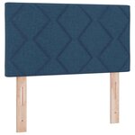 vidaXL Lit à ressorts avec tête de lit Bleu 200 x 80 cm tissu
