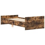 vidaXL Cadre de lit sans matelas chêne fumé 100x200 cm bois ingénierie