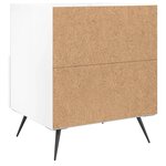 vidaXL Tables de chevet 2 Pièces blanc brillant 40x35x47 5 cm