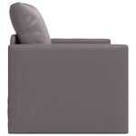 vidaXL Canapé-Lit 60cm Gris Simili cuir