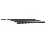 vidaXL Auvent rétractable électrique Anthracite et blanc 5 x 3 m