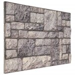 vidaXL Panneaux muraux 3D design de brique gris clair 10 Pièces EPS