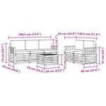 vidaXL Ensemble de canapés d'extérieur 6 pc Naturel et gris clair