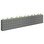 vidaXL Lit surélevé à gabion Acier galvanisé 450x30x90 cm
