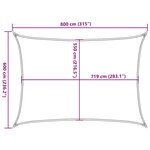 vidaXL Voile d'ombrage 160 g/m² rectangulaire orange 6x8 m PEHD