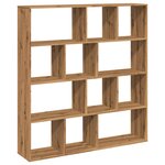 vidaXL Bibliothèque chêne artisanal 132x29x141 5 cm bois d'ingénierie