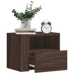 vidaXL Tables de chevet murales 2 Pièces chêne marron 45x30x35 cm