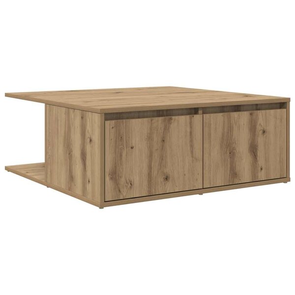 vidaXL Table basse chêne artisanal 80 x 80 x 31 cm Bois d'ingénierie