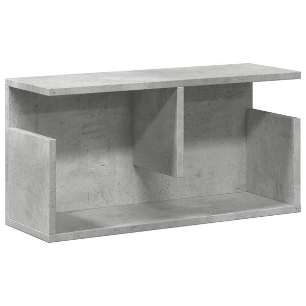vidaXL Armoire murale 60x20x30 cm gris béton Bois d'ingénierie