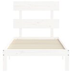 vidaXL Cadre de lit sans matelas blanc 100x200 cm bois de pin massif