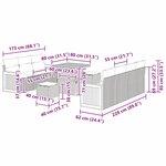 vidaXL Ensemble de canapé de jardin 10 Pièces Beige  gris clair