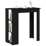 vidaXL Table de bar Chêne noir 102 x 50 x 103 5 cm Bois d'ingénierie