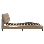 vidaXL Cadre de lit avec lumières LED cappuccino 200x200 cm similicuir