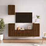 vidaXL Ensemble de meubles TV 5 Pièces Chêne marron Bois d'ingénierie