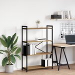 vidaXL Bibliothèque chêne artisanal 80 x 30 x 118 cm Bois d'ingénierie