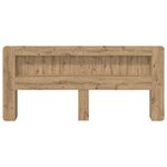 vidaXL Cabinet de Tête de Lit Chêne artisanal 180 cm Bois d’ingénierie